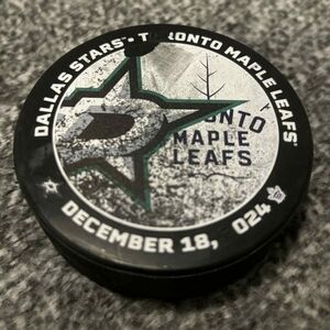 Dallas Stars vs Toronto Maple Leafs NHL Match Up Hockey Puck